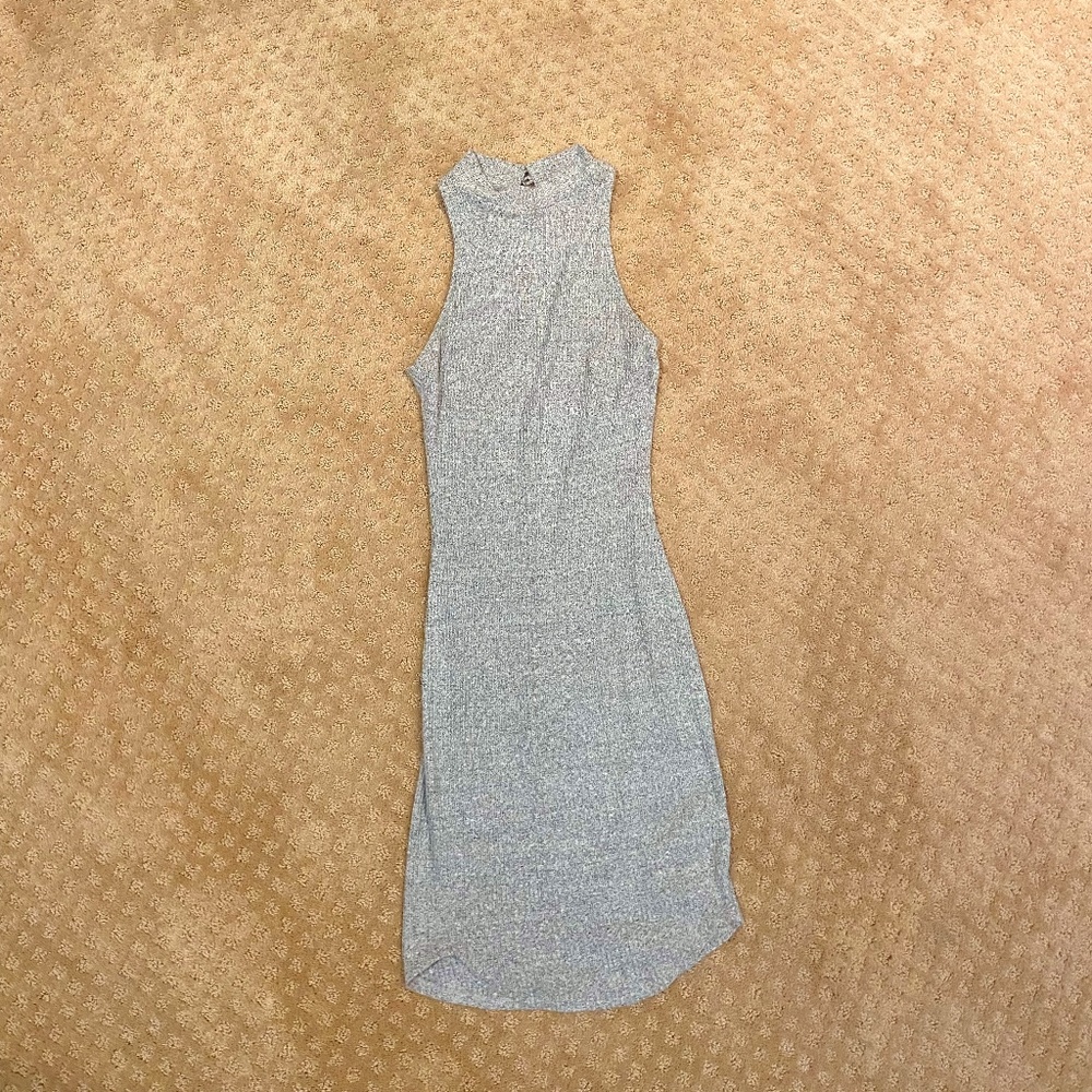 Gray Knit Bodycon Dress